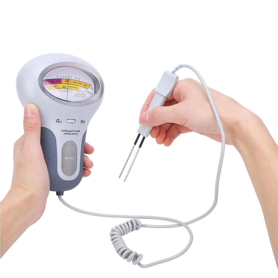 Chlorine Tester Pool Chlorine Tester PC‑102 CL2 Chlorine &amp;amp  Tester Swimming Pool Spa Water Quality Analyzer with Probe
