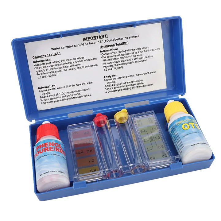 Pool Water Test Kit | pH &amp; Chlorine Testing Kit for Swimming Pools