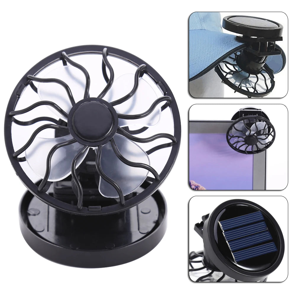 Mini Solar Cooling Fan Clip-On