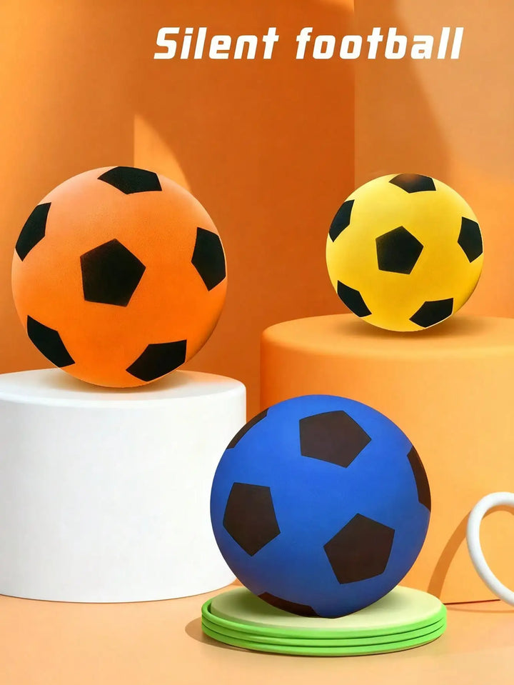 Silent Foam Soccer Ball — Soft High-Rebound PU | 9.4" | No Inflation Needed