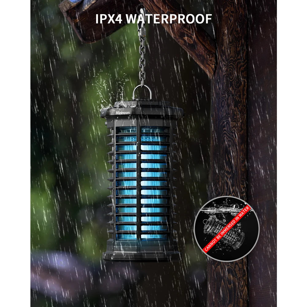 Bug Zapper Outdoor 4000V Powerful Electric Mosquito Zapper 15w Fly Trap Outdoor, IPX4 Fly Zapper for Indoor Yard Backyard Patio