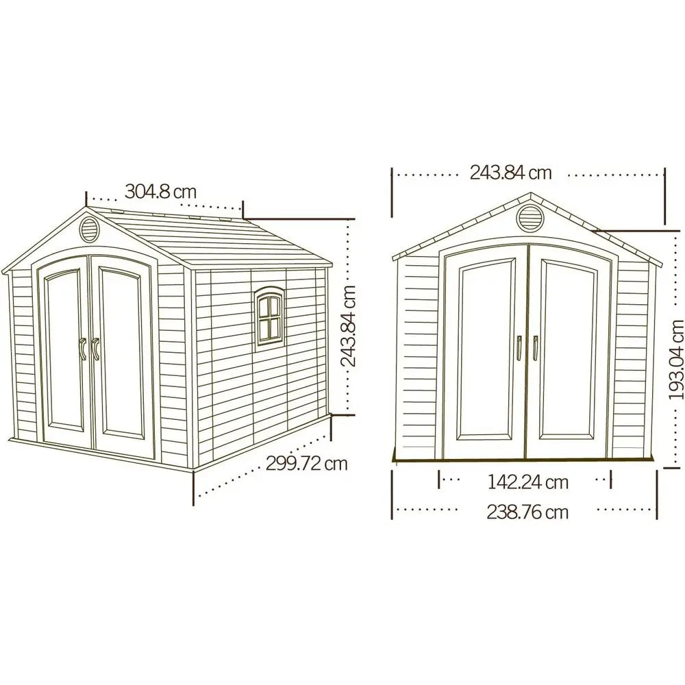 Outdoor Storage Shed 8x10 ft