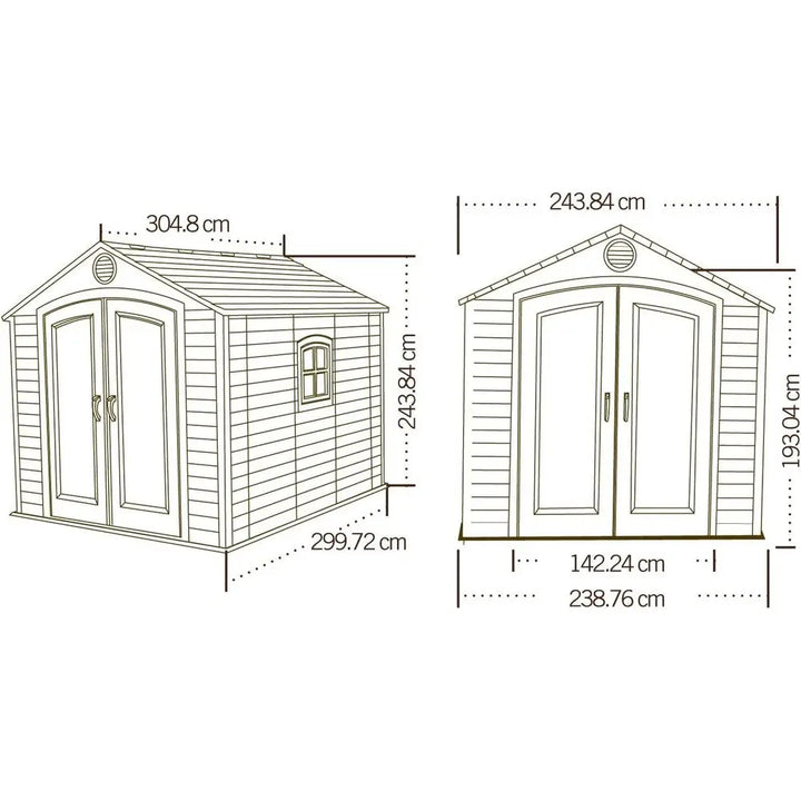 Outdoor Storage Shed 8x10 ft