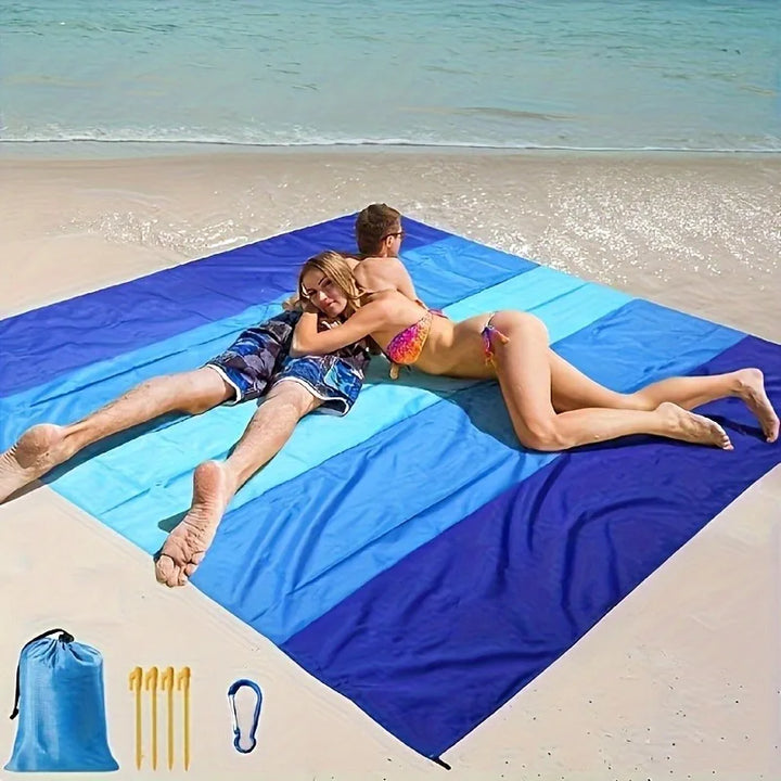 Large Waterproof &amp; Sand-Proof Beach Mat | For 3 Adults | Camping, Picnic &amp; Travel