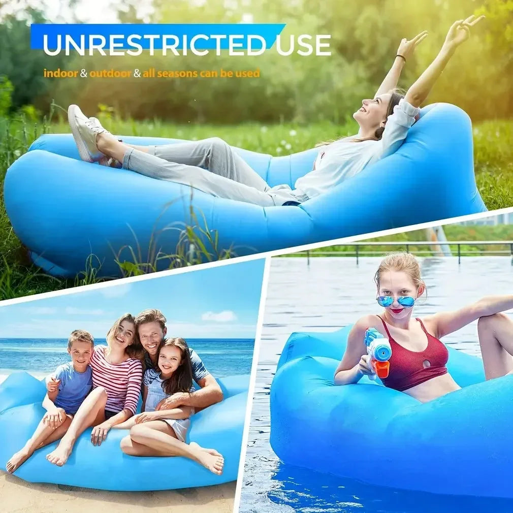 Inflatable Lounger Air Sofa | Portable Beach &amp; Camping Chair