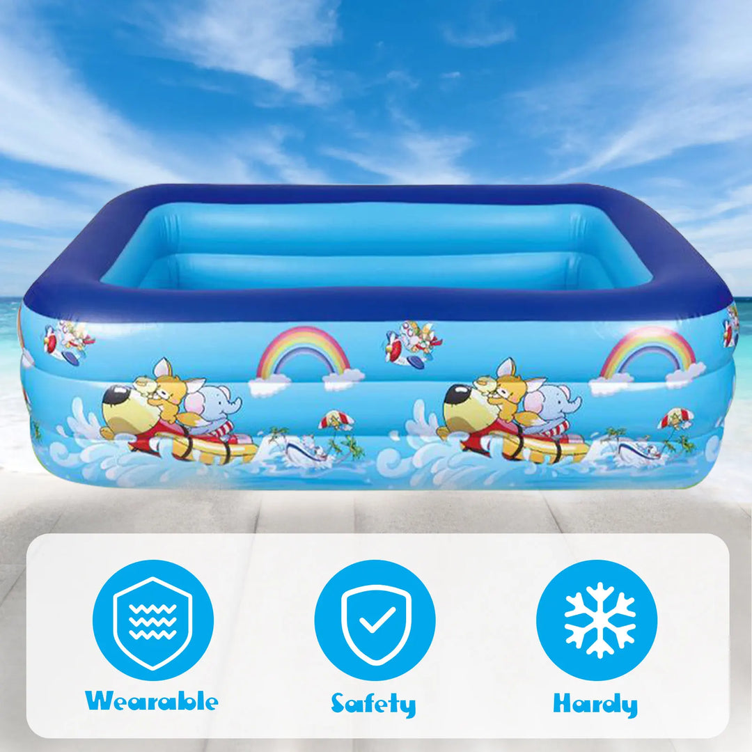 Inflatable Swimming Pool for Kids (Blue)-1