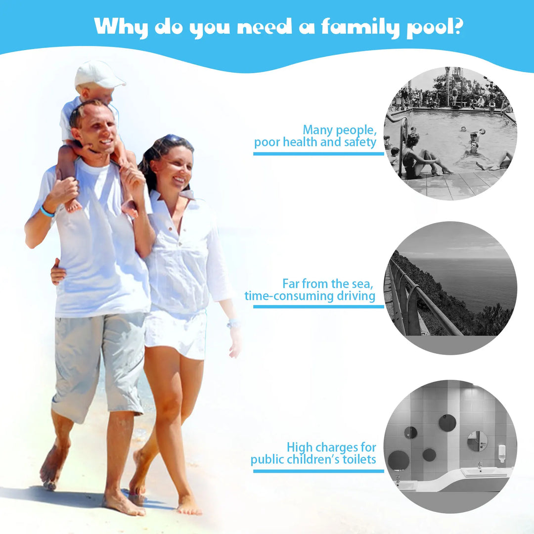 Inflatable Swimming Pool for Kids (Blue)-3