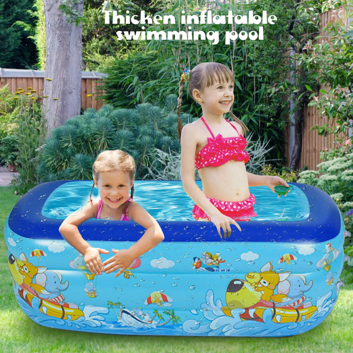 Inflatable Swimming Pool for Kids (Blue)-4