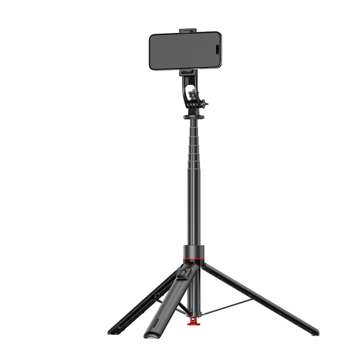 Selfie Stick Tripod with Fill Light – Extendable Phone Stand with Wireless Remote