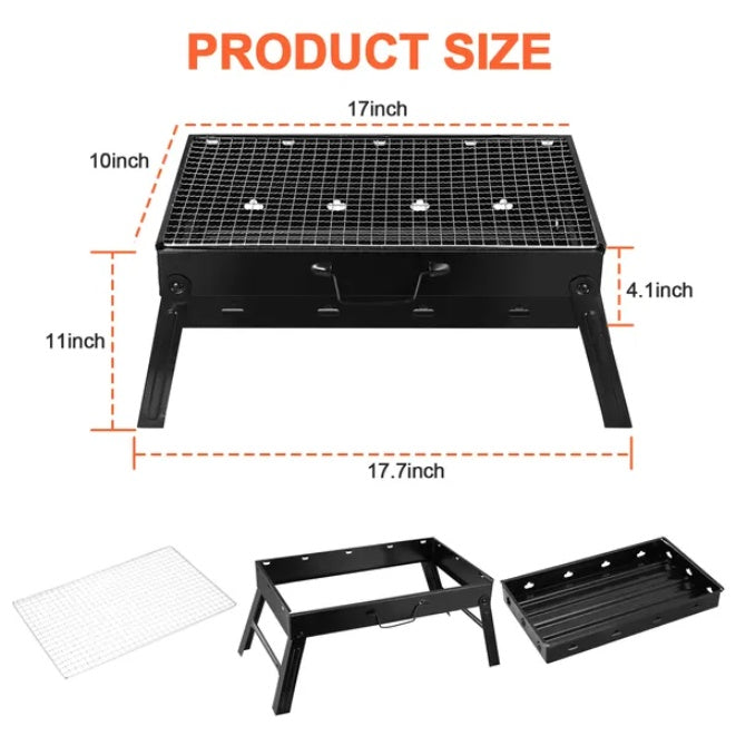 Foldable Portable BBQ Charcoal Grill Grill Lightweight Smoker Grill
