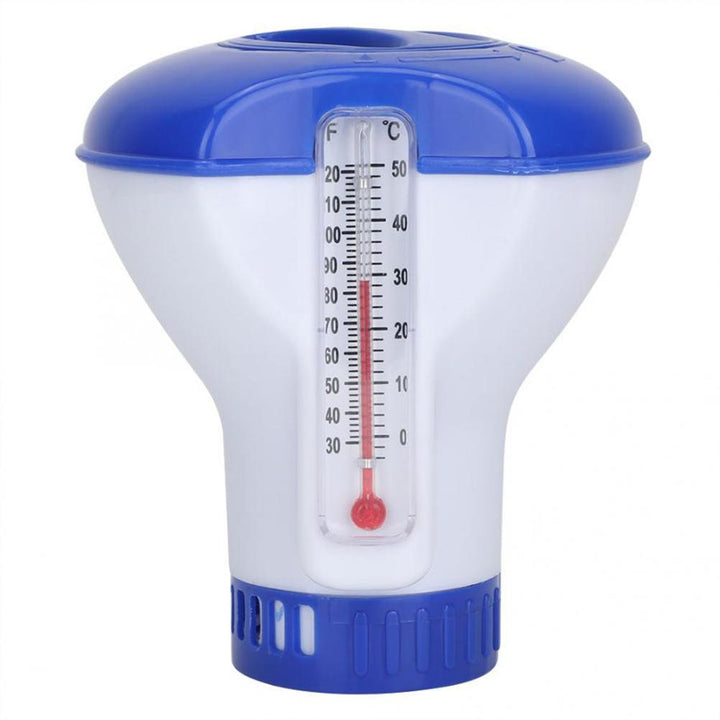 Floating Pool Chemical Dispenser with Thermometer