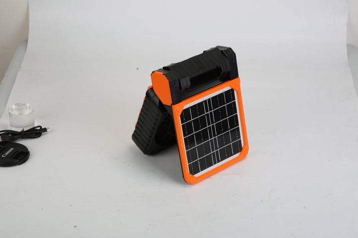 Solar Beach &amp; Pool Fan with LED Lantern | 5200mAh Rechargeable, 4 Speeds &amp; Power Bank