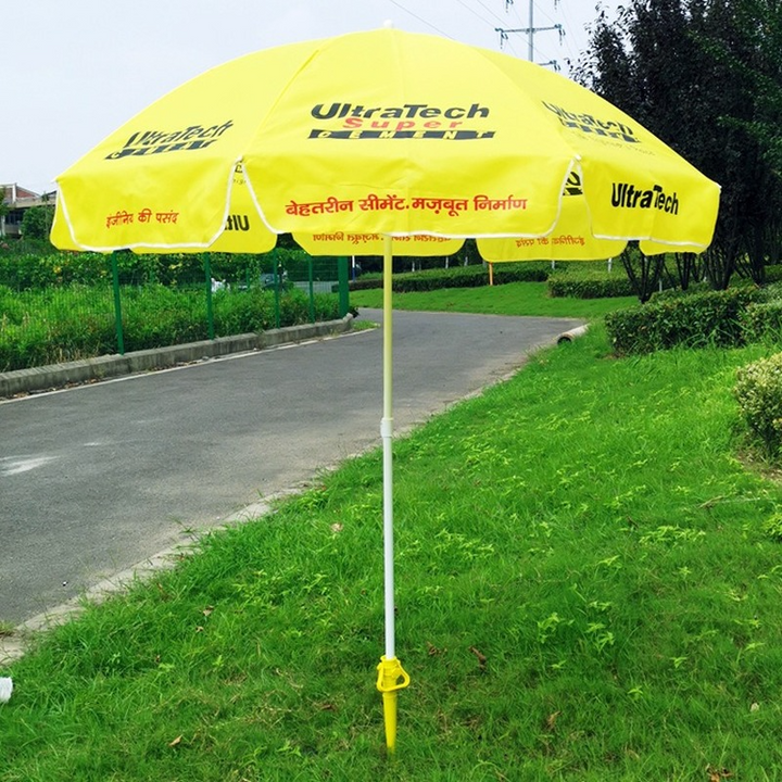 Adjustable Beach Umbrella Base with Ground Plug Anchor