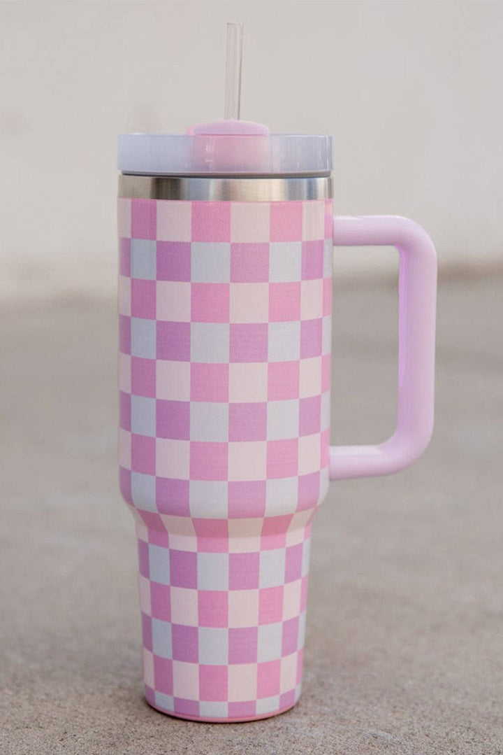 Large Thermal Insulated Water Cup (1200ml) with Straw – Stylish Patterns-5