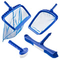 4-in-1 Pool Cleaning Kit | Deep Skimmer Net, Leaf Net & 2 Brush Heads