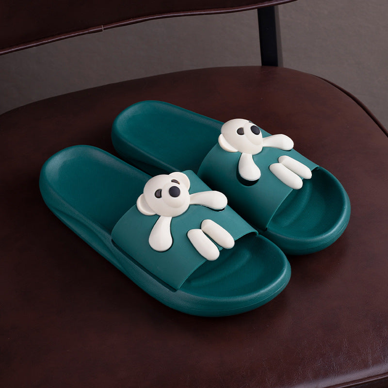Cartoon Bear Sandals for Girls and Couples