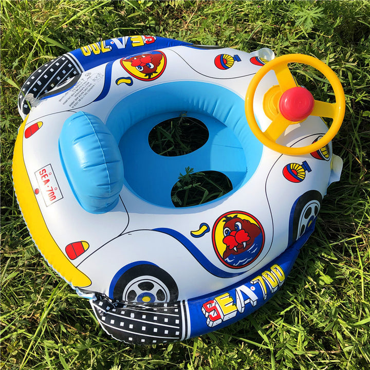 Large Car Horn Boat with Canopy for Kids Water Play