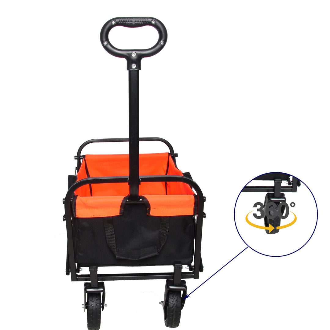 Folding Beach Utility Wagon Cart — 150 lb Capacity