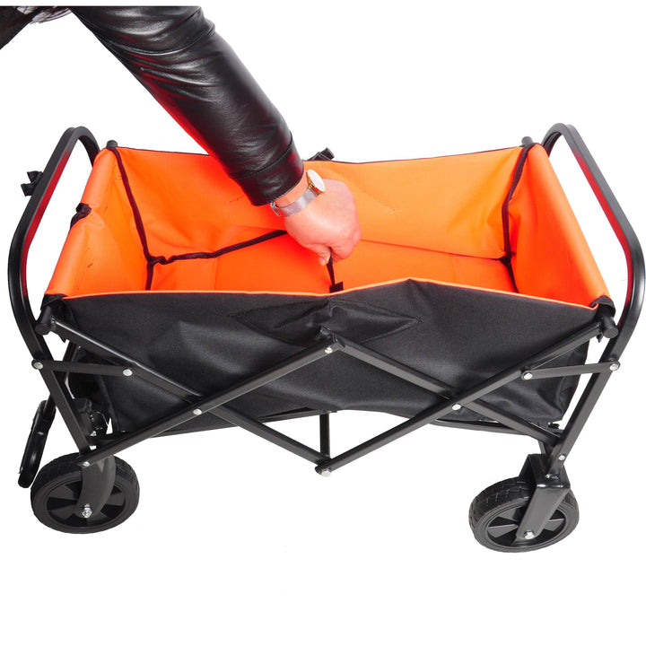 Folding Beach Utility Wagon Cart — 150 lb Capacity