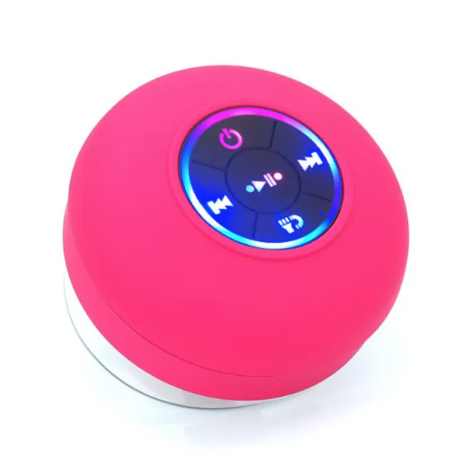 BTS07 Waterproof Bluetooth Speaker with Large Suction Cup and LED Light