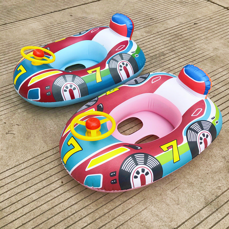 Large Car Horn Boat with Canopy for Kids Water Play