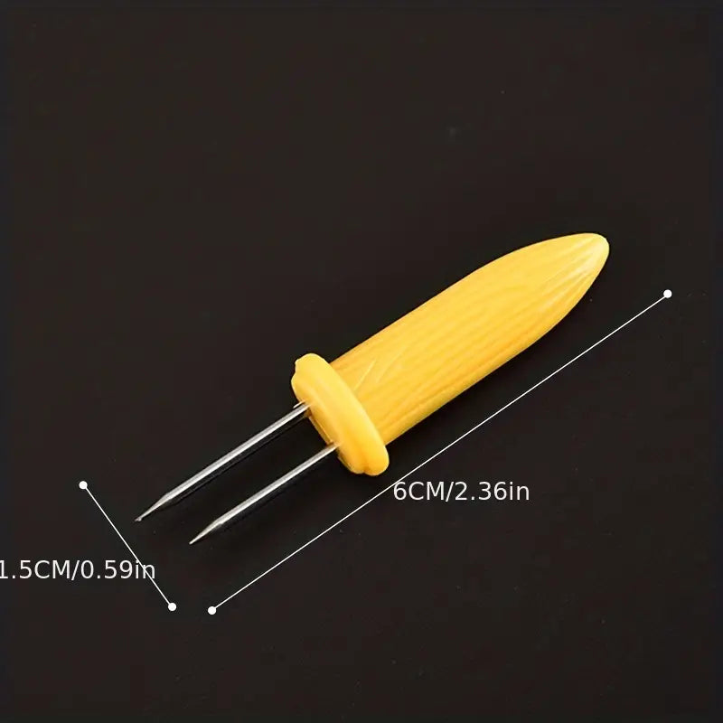 Corn Holders, With Stainless Steel Skewers for Barbecue