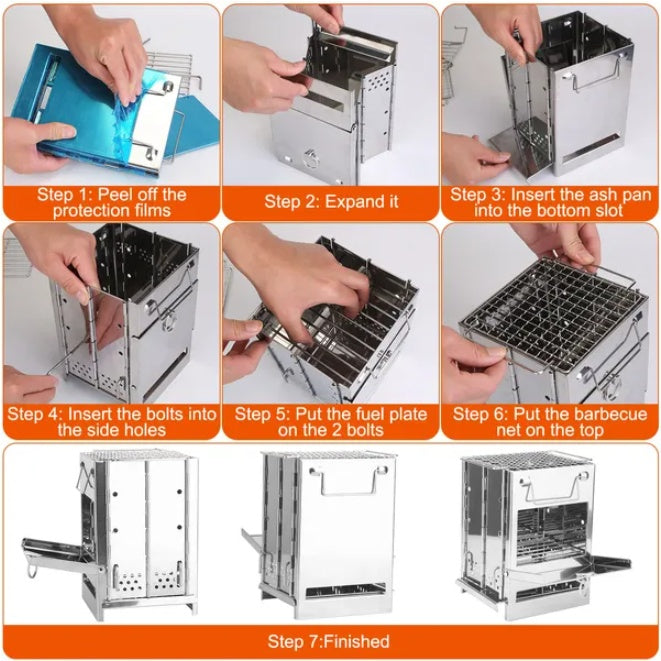 Portable Backpack Camping, Hiking, Picnicking, Barbecue, Outdoor Cooking Utensils