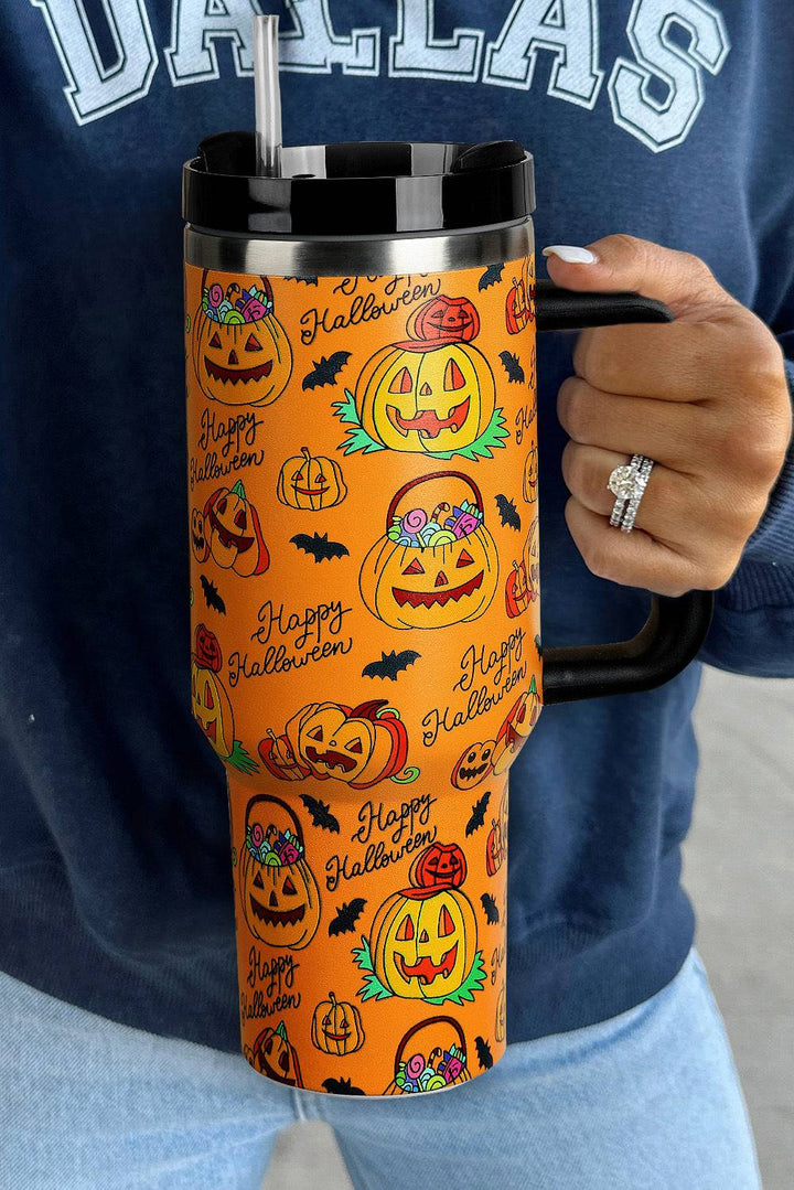 Large Thermal Insulated Water Cup (1200ml) with Straw – Stylish Patterns-2