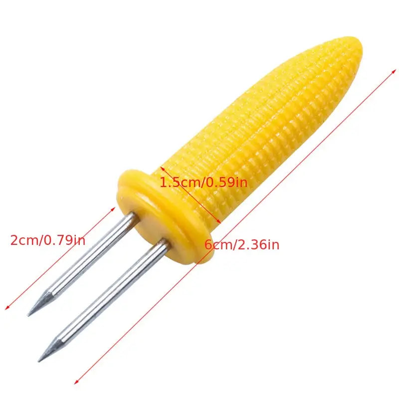 Corn Holders, With Stainless Steel Skewers for Barbecue