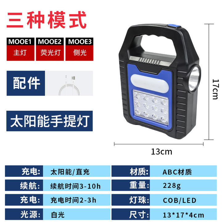 Portable Solar Camping Lantern with USB Charging