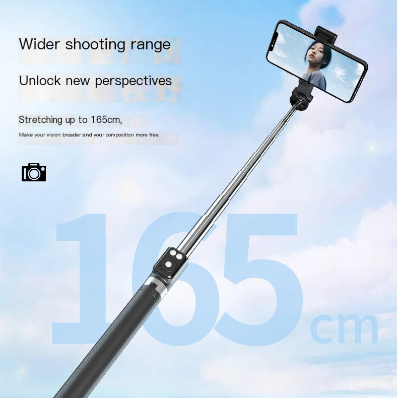 BT12 Selfie Stick Tripod with Remote, 1.65m Height