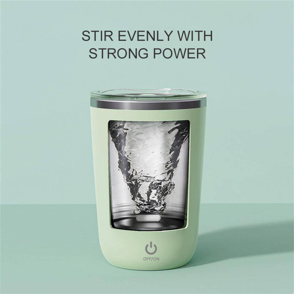 Insulated Self-Stirring Coffee Mug – 350 ml Electric Mixer &amp; Thermal Cup-4