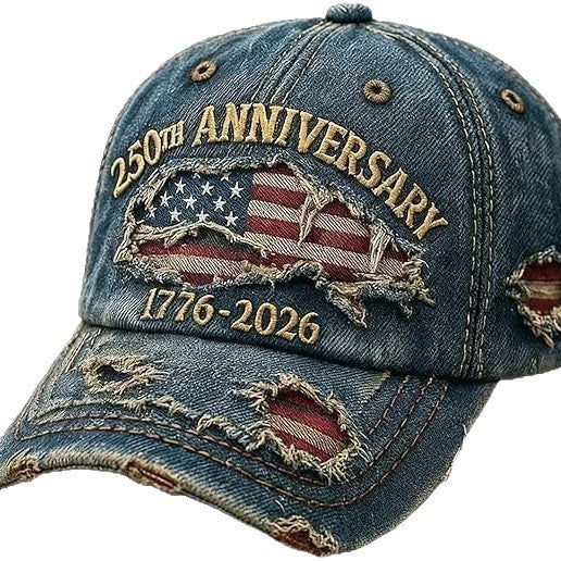Embroidered Denim Baseball Cap