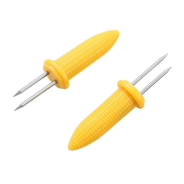Corn Holders, With Stainless Steel Skewers for Barbecue