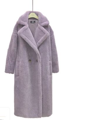 Long Cashmere Lamb Winter Coat