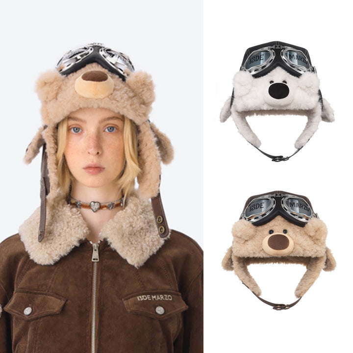 Fleece-Lined Animal Ear Winter Hat