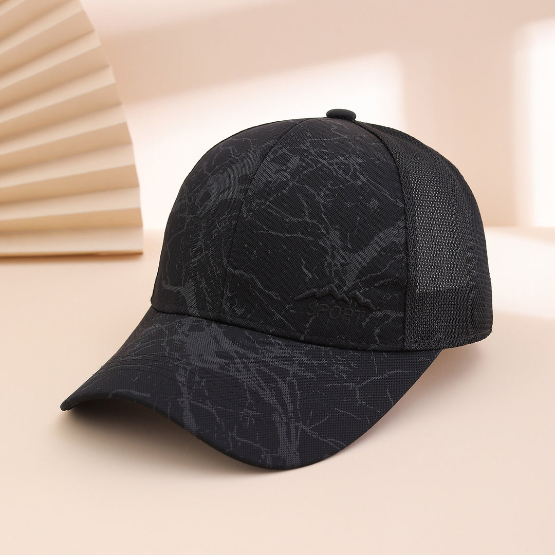 Embroidered Mountain Peak Mesh Baseball Cap