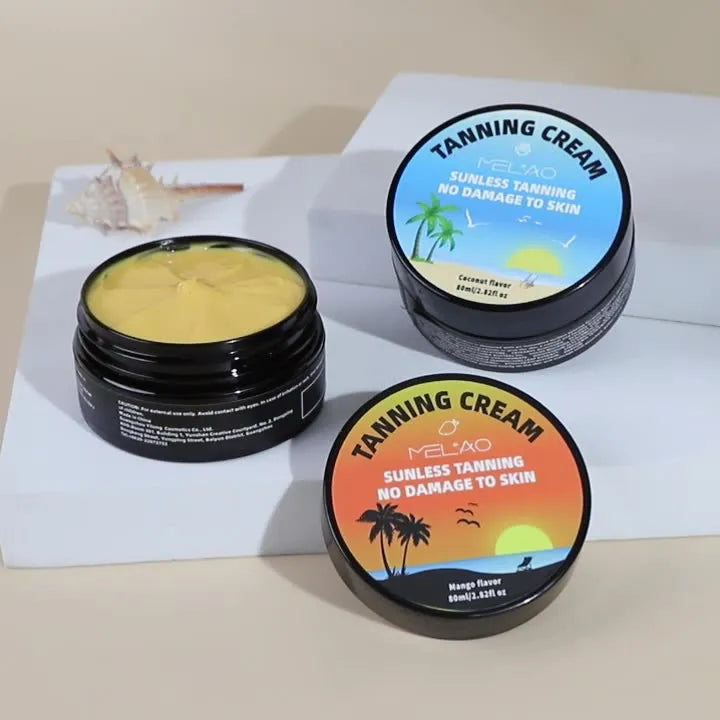 Bronze Wheat Skin Tone, Sun Tanning Cream, moisturized and nourished, Infused with coconut