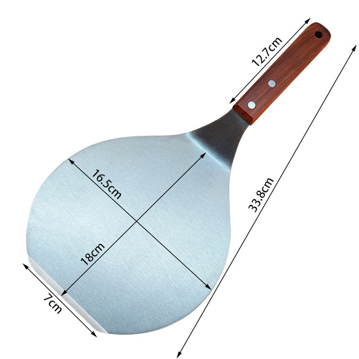 Large Stainless Steel Pizza Spatula with Wooden Handle