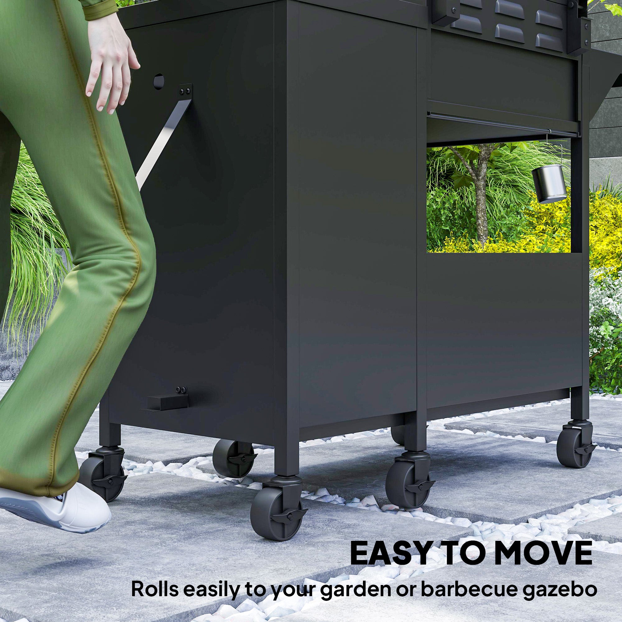 3 Burner Propane Gas Grill with Side Burner Barbecue Grill with Shelves, 9.5 KW Output, 310 Sq. in. Cooking Area