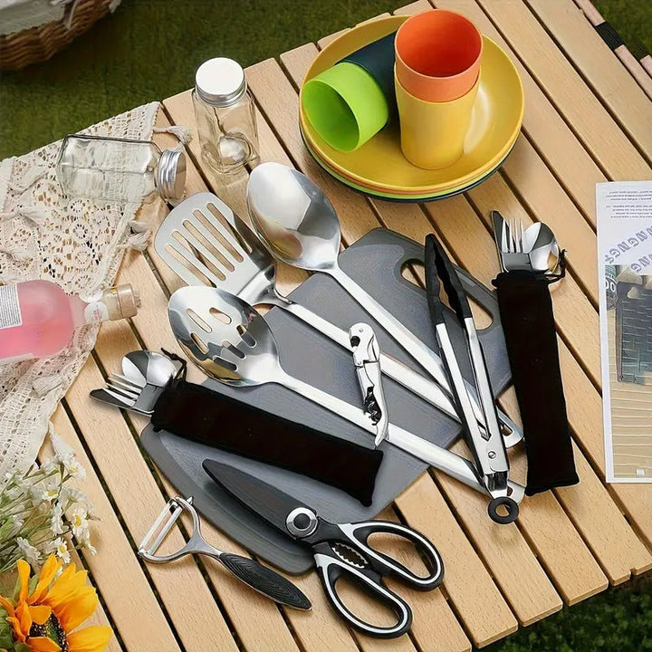Camping Cooking Set Outdoor Kitchen Utensils (31pcs)-1